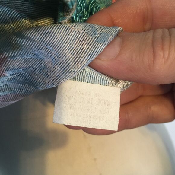 Nah Nah Collection Vintage 80s‎ Teal Blue Pink Floral Blazer, Victorian  38 bust - Picture 9 of 10